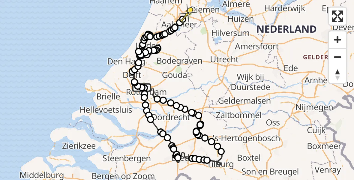 Routekaart van de vlucht: Politieheli naar Schiphol, Jacques Presserhof