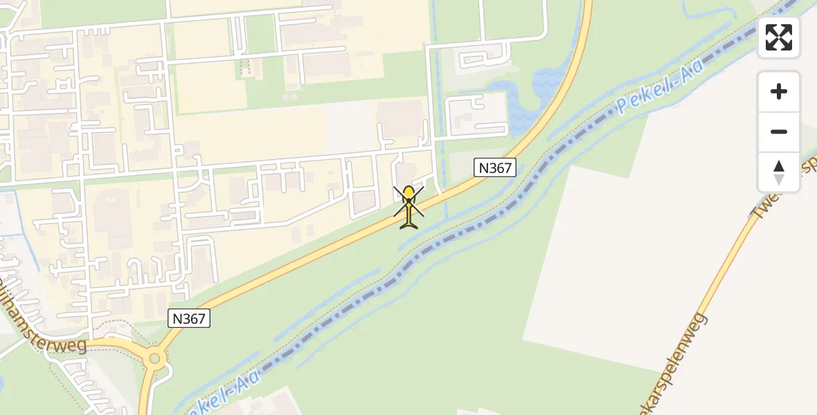 Routekaart van de vlucht: Lifeliner 4 naar Winschoten