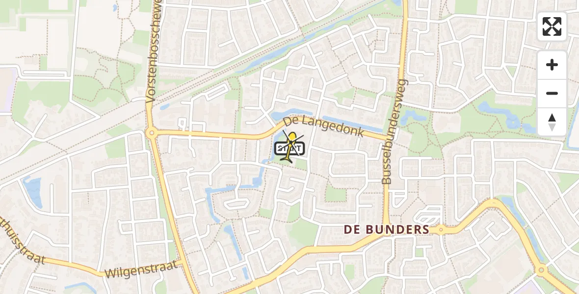 Routekaart van de vlucht: Lifeliner 3 naar Veghel, De Buitendonk