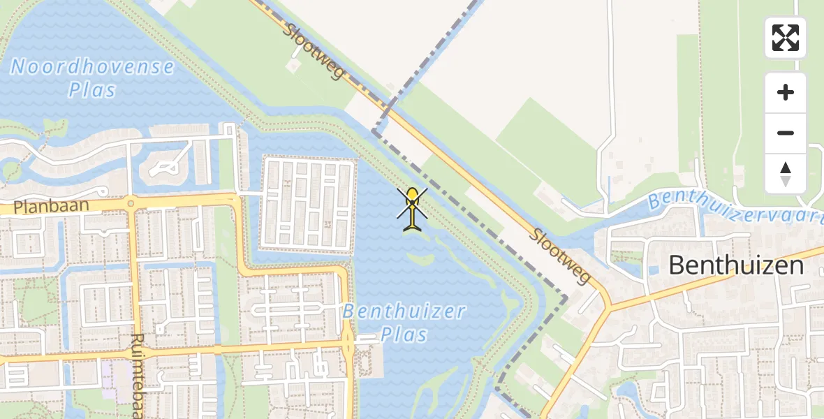 Routekaart van de vlucht: Lifeliner 2 naar Zoetermeer