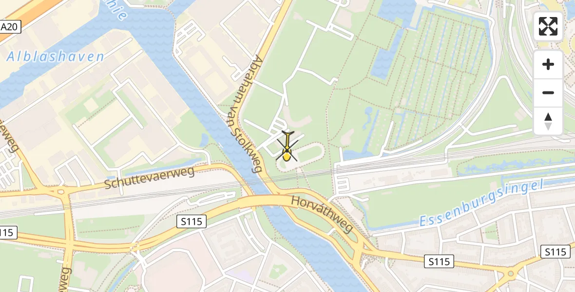 Routekaart van de vlucht: Lifeliner 2 naar Rotterdam