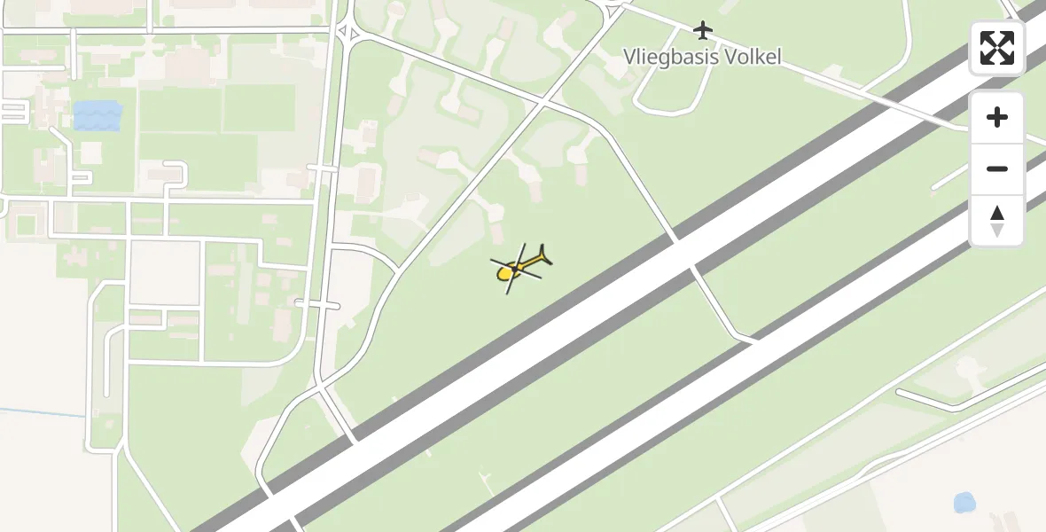 Routekaart van de vlucht: Lifeliner 3 naar Vliegbasis Volkel