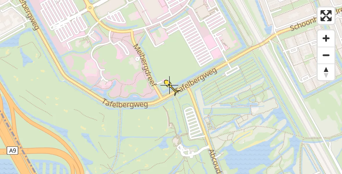 Routekaart van de vlucht: Lifeliner 1 naar Academisch Medisch Centrum (AMC)