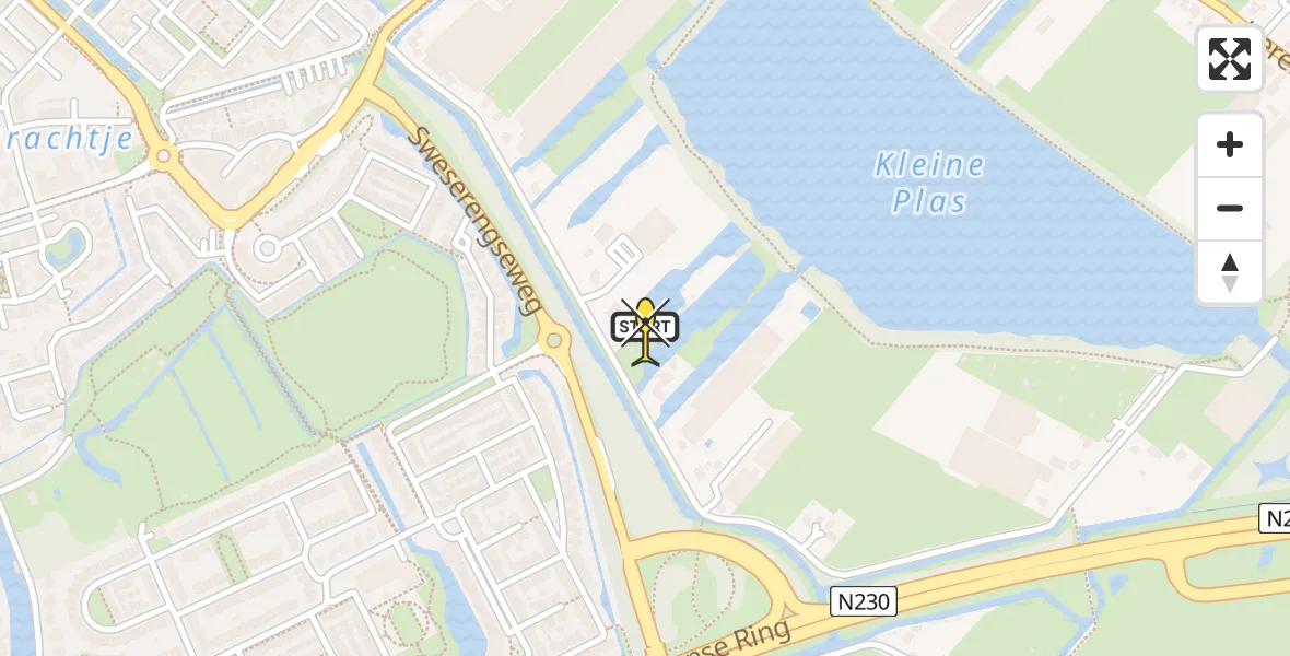 Routekaart van de vlucht: Politieheli naar Maarssen, Tuinbouwweg