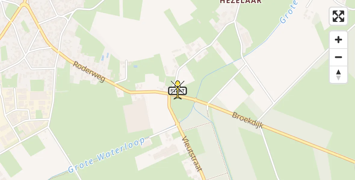 Routekaart van de vlucht: Lifeliner 3 naar Liempde, Broekdijk