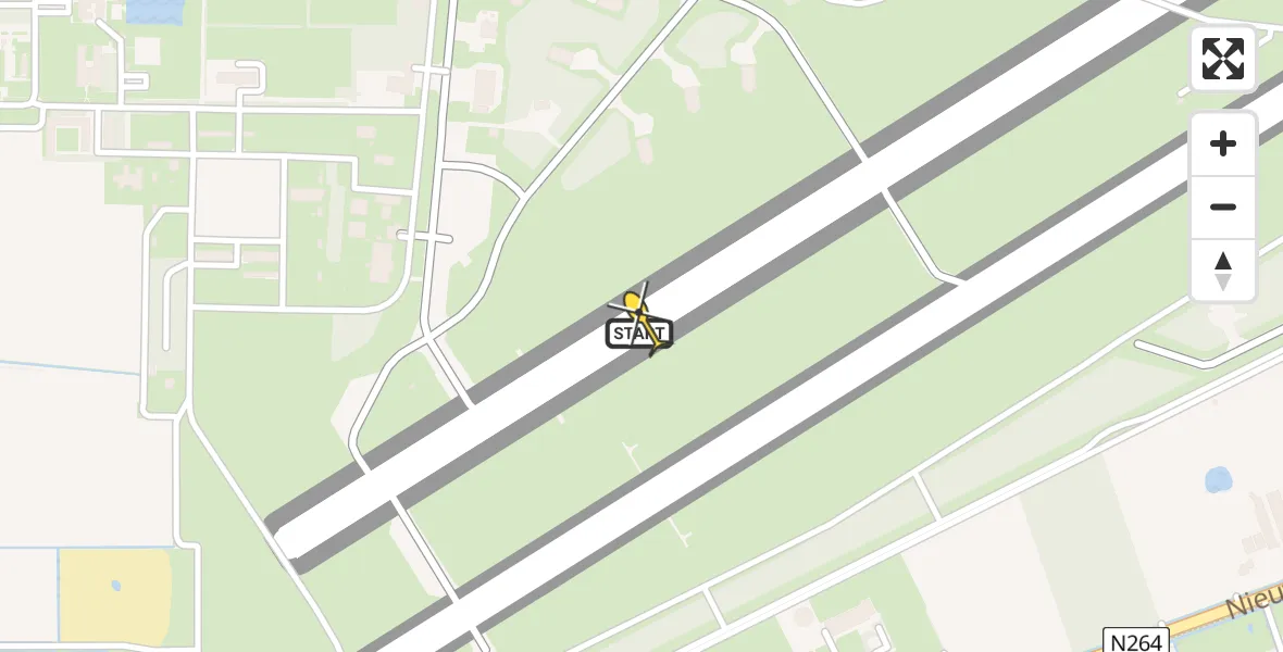 Routekaart van de vlucht: Lifeliner 3 naar Vliegbasis Volkel, Zeelandsedijk