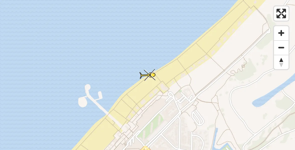 Routekaart van de vlucht: Lifeliner 2 naar Den Haag