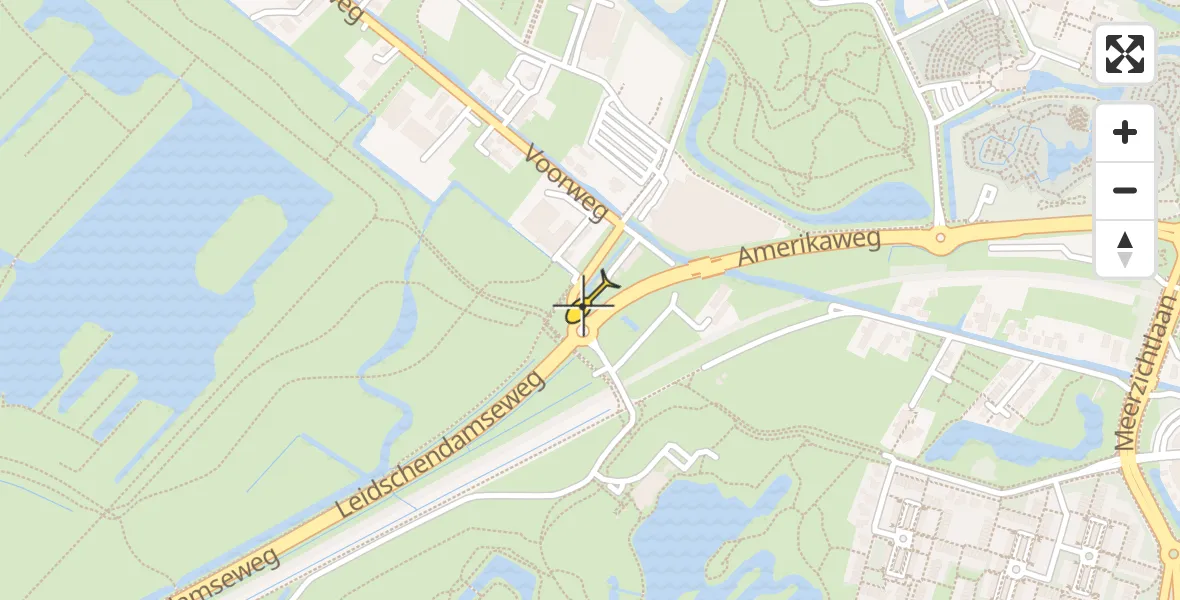 Routekaart van de vlucht: Lifeliner 1 naar Zoetermeer