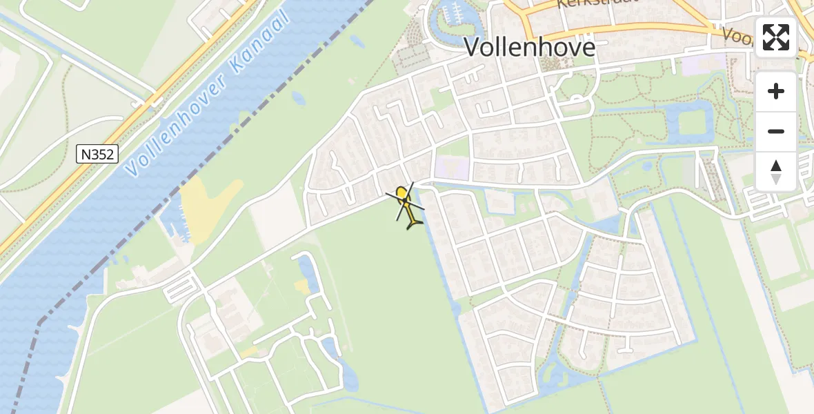 Routekaart van de vlucht: Lifeliner 4 naar Vollenhove