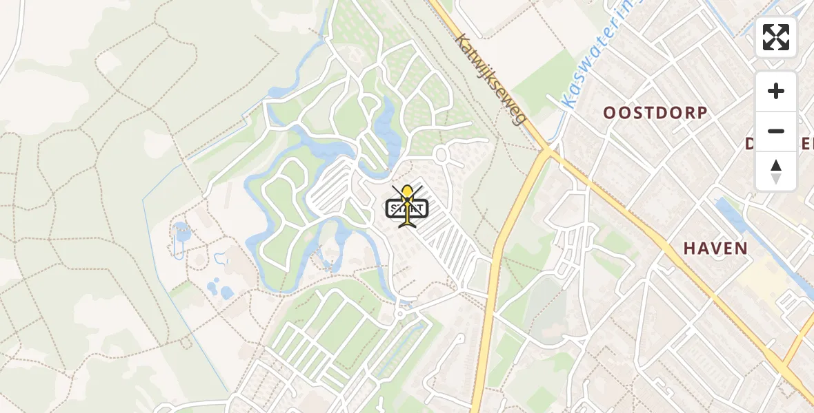 Routekaart van de vlucht: Lifeliner 2 naar Wassenaar, Duinrell