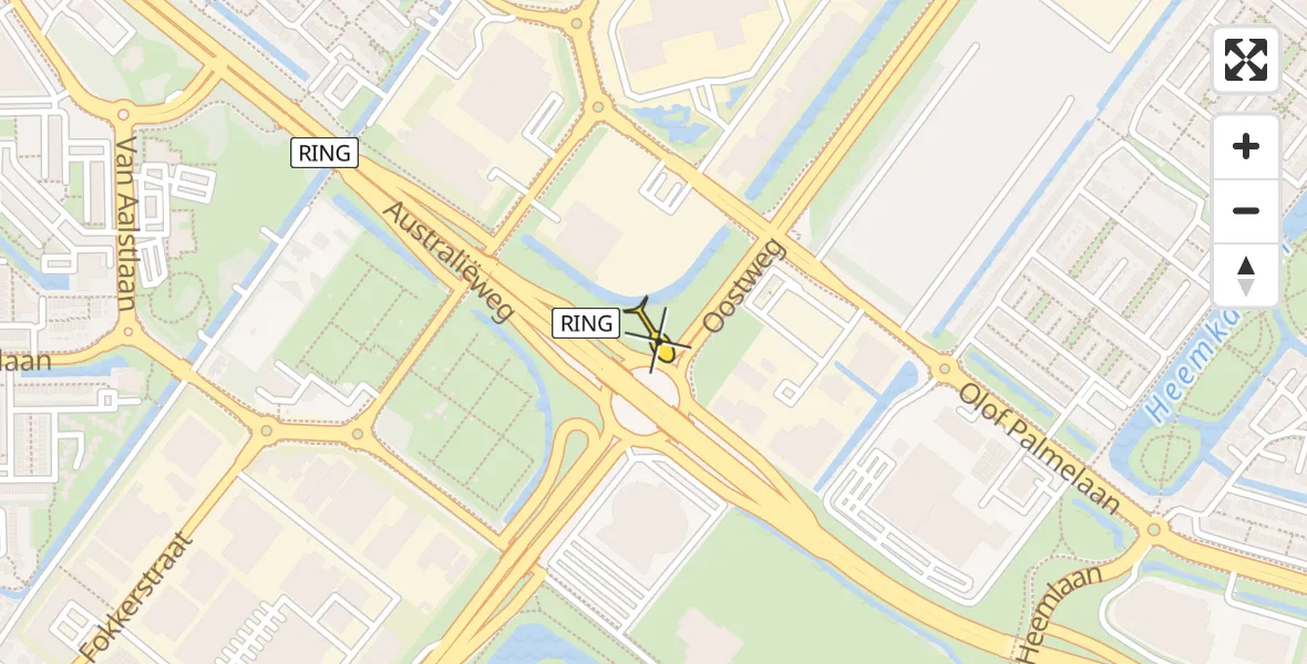 Routekaart van de vlucht: Lifeliner 2 naar Zoetermeer