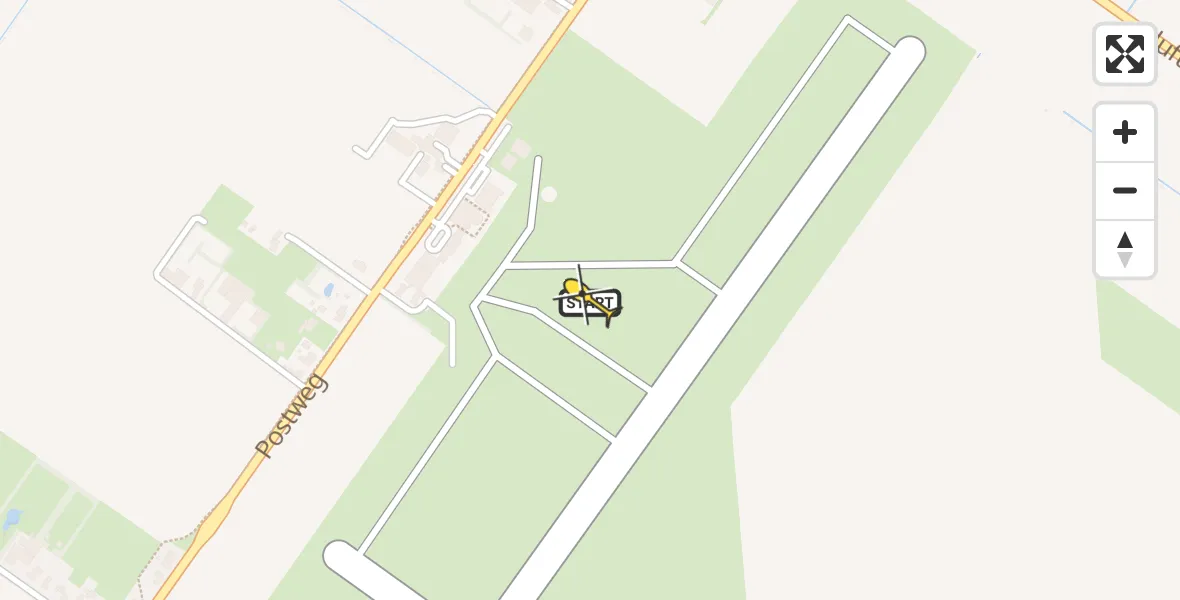 Routekaart van de vlucht: Politieheli naar Texel International Airport, Postweg