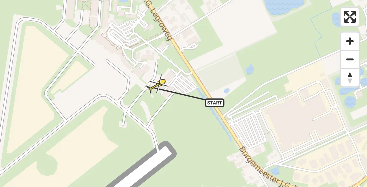 Routekaart van de vlucht: Lifeliner 4 naar Groningen Airport Eelde, Machlaan