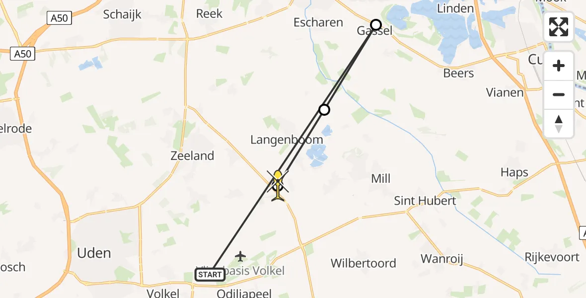 Routekaart van de vlucht: Lifeliner 3 naar Zeeland, Nieuweweg