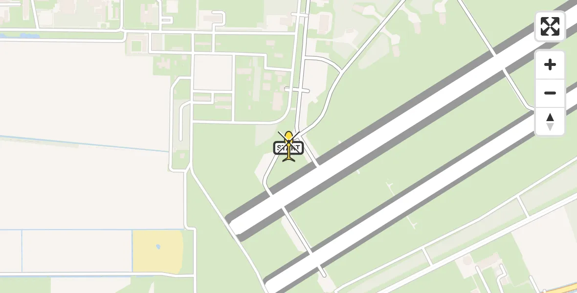 Routekaart van de vlucht: Politieheli naar Vliegbasis Volkel, Zeelandsedijk