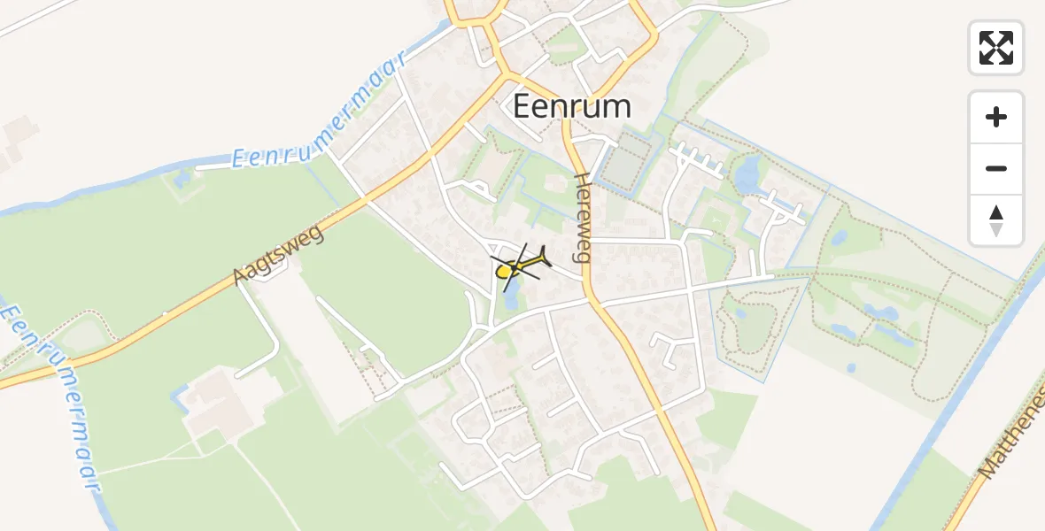 Routekaart van de vlucht: Lifeliner 4 naar Eenrum