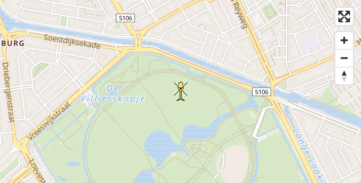 Routekaart van de vlucht: Lifeliner 2 naar Den Haag