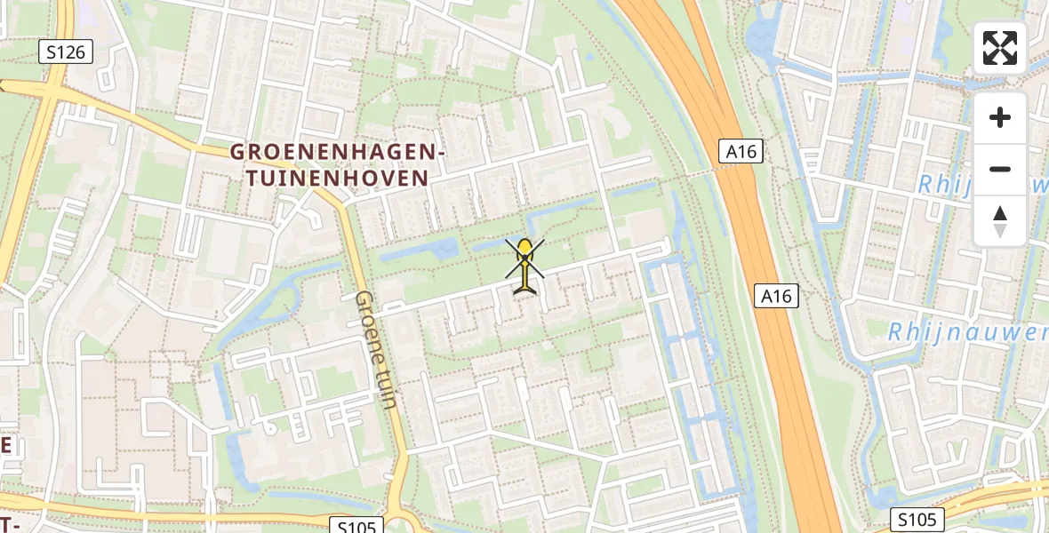 Routekaart van de vlucht: Lifeliner 2 naar Rotterdam