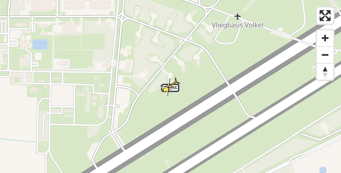 Routekaart van de vlucht: Lifeliner 3 naar Vliegbasis Volkel, Zeelandsedijk