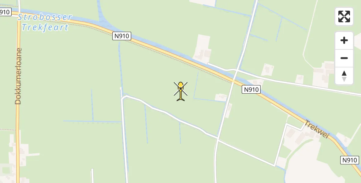 Routekaart van de vlucht: Lifeliner 4 naar Driezum