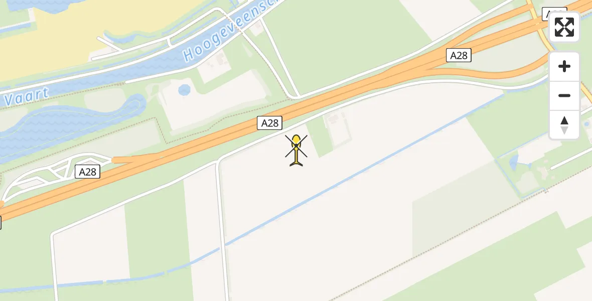 Routekaart van de vlucht: Lifeliner 4 naar Veeningen