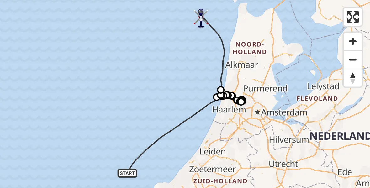 Vluchtroute Politiehelikopter  - , 25 augustus 2025, 07:51