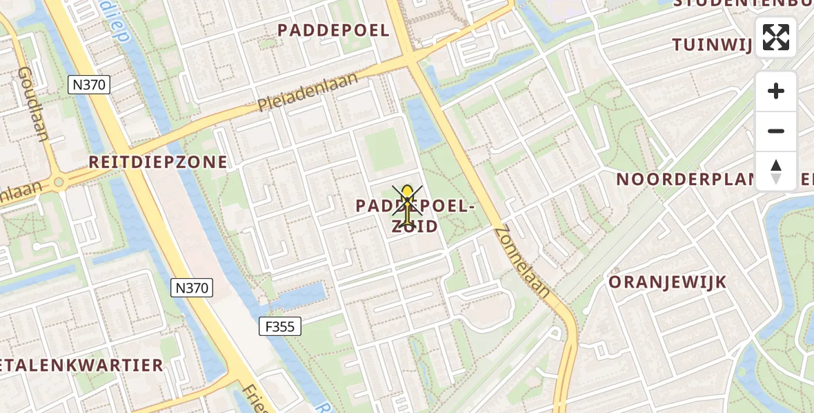 Routekaart van de vlucht: Lifeliner 4 naar Groningen