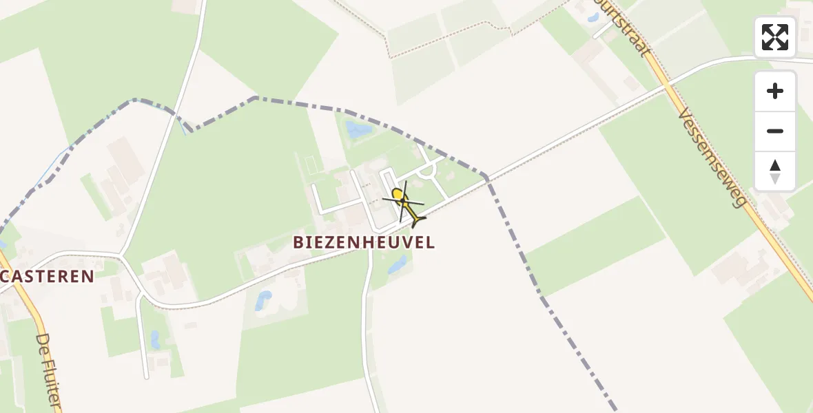 Routekaart van de vlucht: Lifeliner 3 naar Hoogeloon