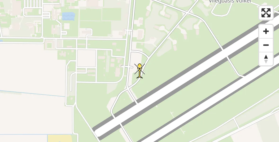 Routekaart van de vlucht: Lifeliner 3 naar Vliegbasis Volkel