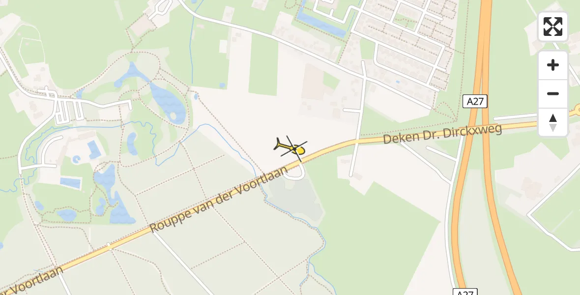 Routekaart van de vlucht: Lifeliner 3 naar Bavel