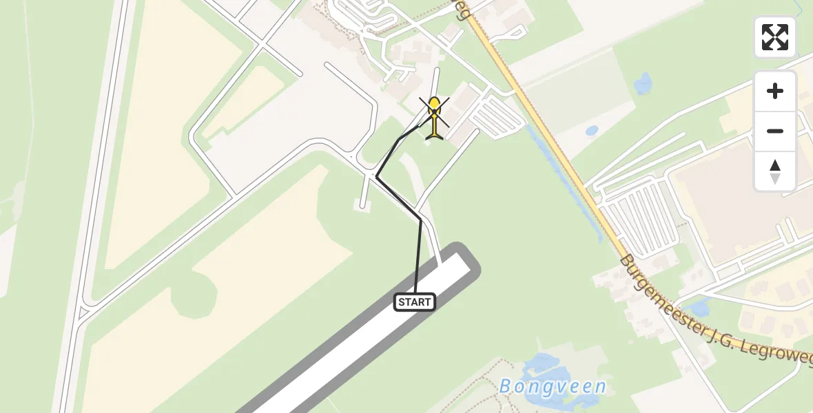 Routekaart van de vlucht: Lifeliner 4 naar Groningen Airport Eelde, Machlaan