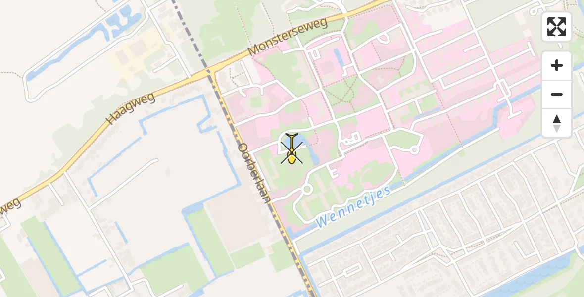 Routekaart van de vlucht: Lifeliner 2 naar Den Haag