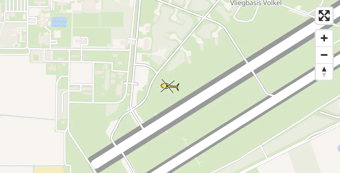 Routekaart van de vlucht: Lifeliner 3 naar Vliegbasis Volkel