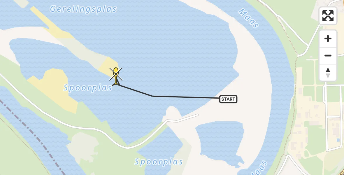 Routekaart van de vlucht: Lifeliner 3 naar Herten, Spoorplas