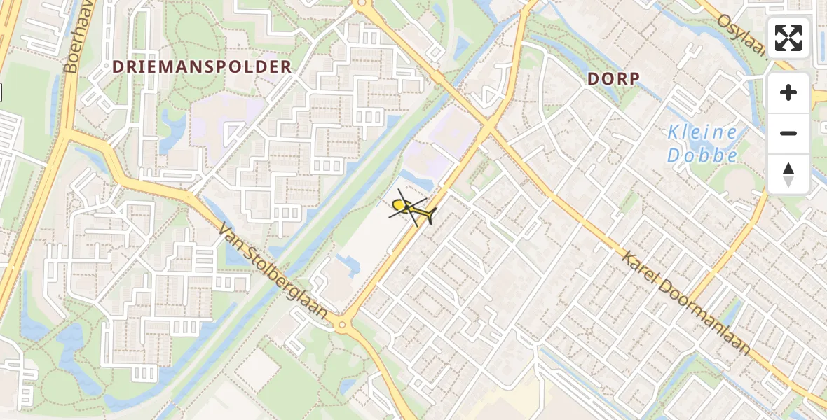 Routekaart van de vlucht: Lifeliner 2 naar Zoetermeer