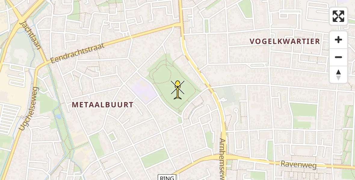 Routekaart van de vlucht: Lifeliner 3 naar Apeldoorn