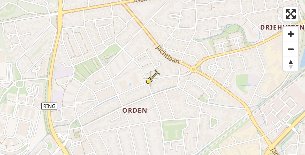 Routekaart van de vlucht: Lifeliner 1 naar Apeldoorn