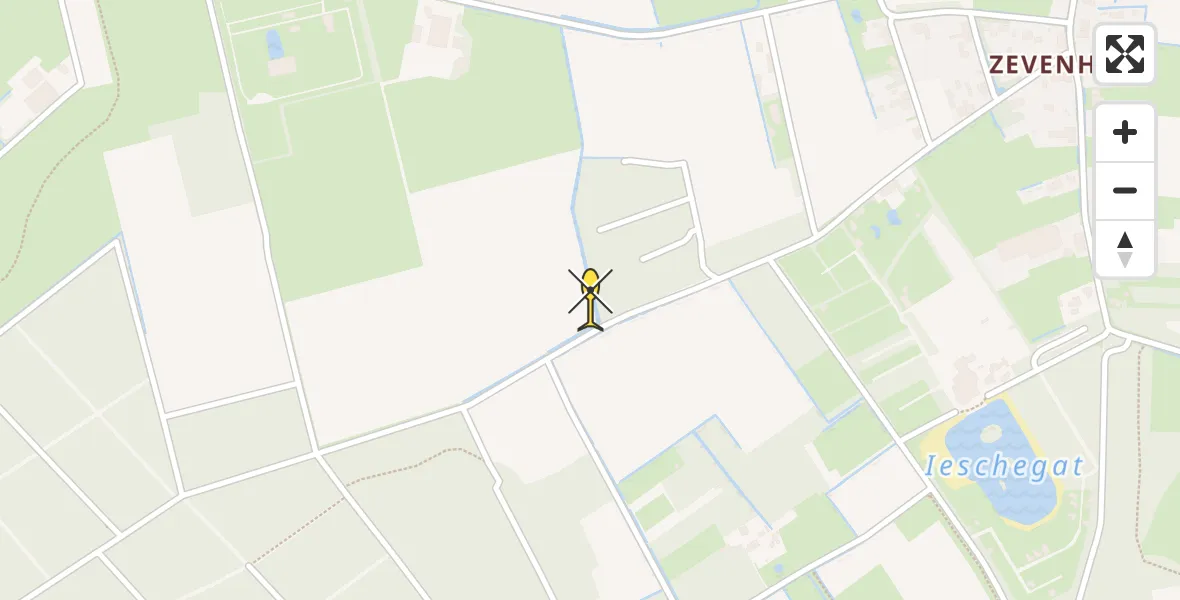 Routekaart van de vlucht: Lifeliner 3 naar Zeeland