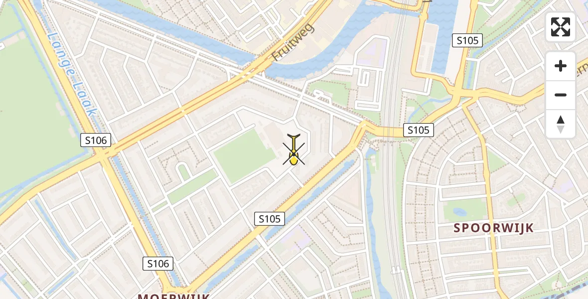 Routekaart van de vlucht: Lifeliner 2 naar Den Haag