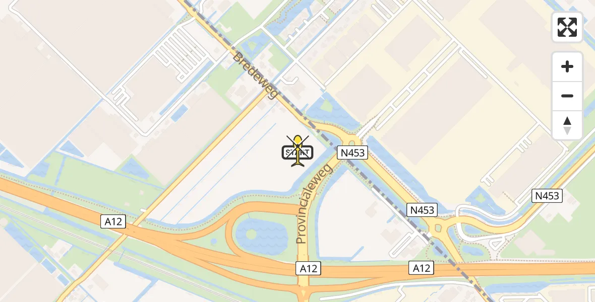 Routekaart van de vlucht: Lifeliner 2 naar Zevenhuizen, Bredeweg