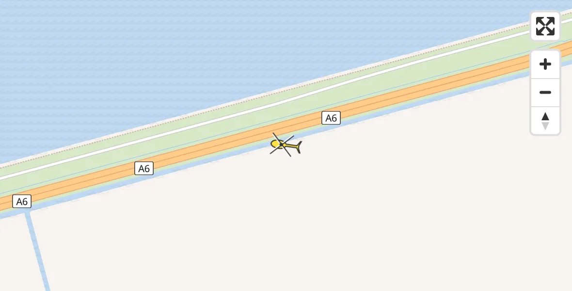 Routekaart van de vlucht: Lifeliner 1 naar Swifterbant