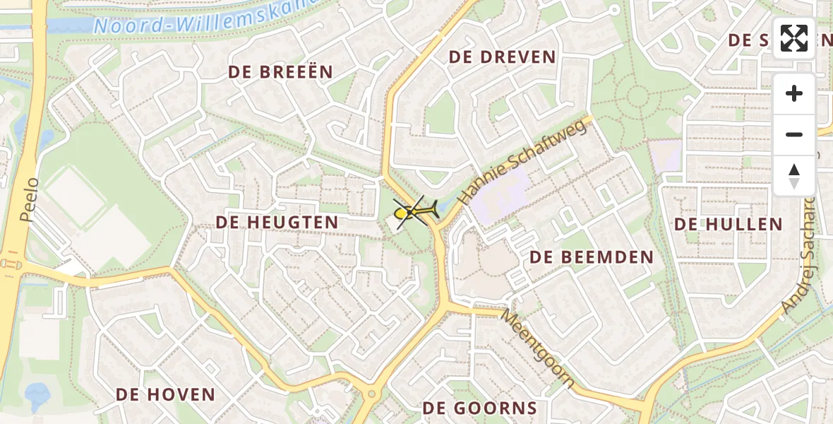 Routekaart van de vlucht: Lifeliner 4 naar Assen