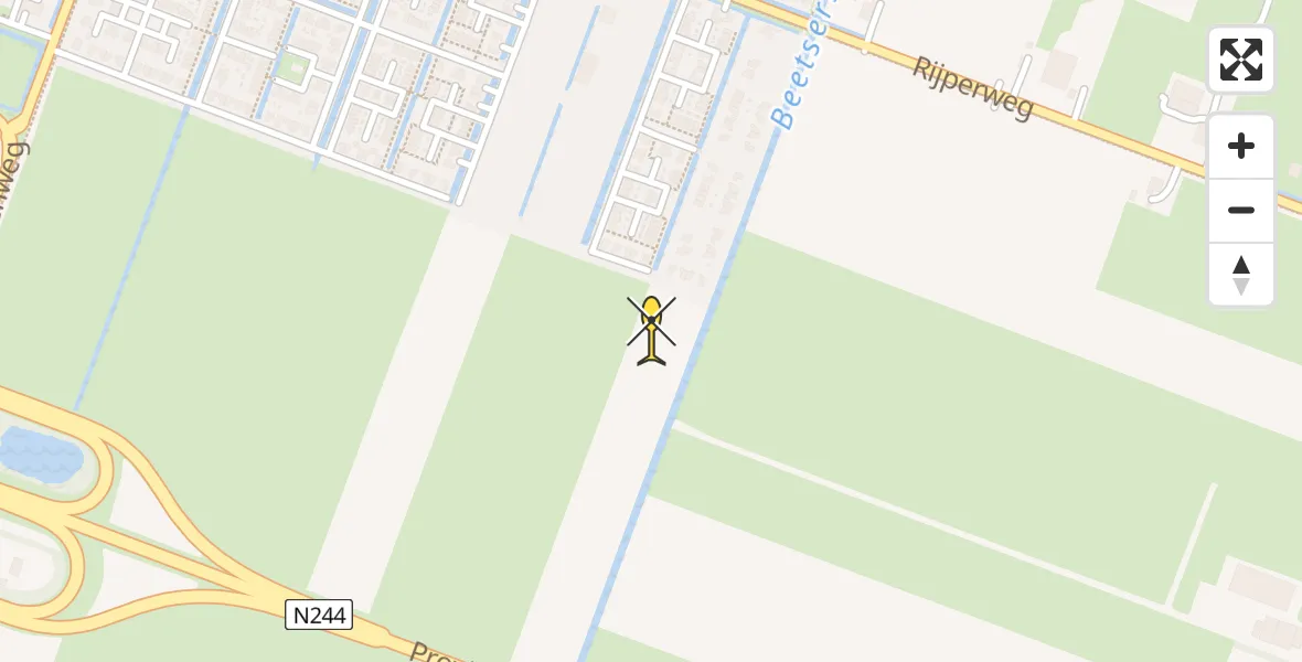 Routekaart van de vlucht: Lifeliner 1 naar Middenbeemster