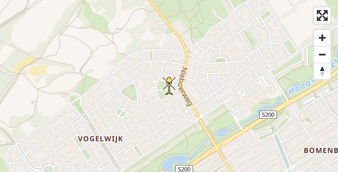 Routekaart van de vlucht: Lifeliner 2 naar Den Haag