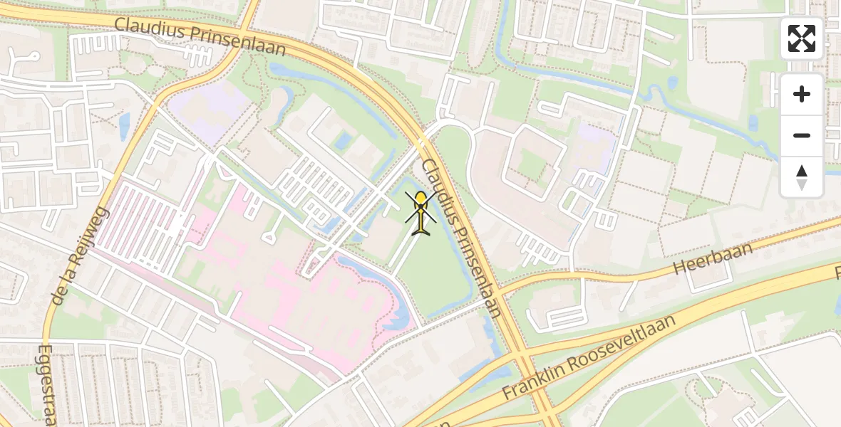 Routekaart van de vlucht: Lifeliner 3 naar Breda