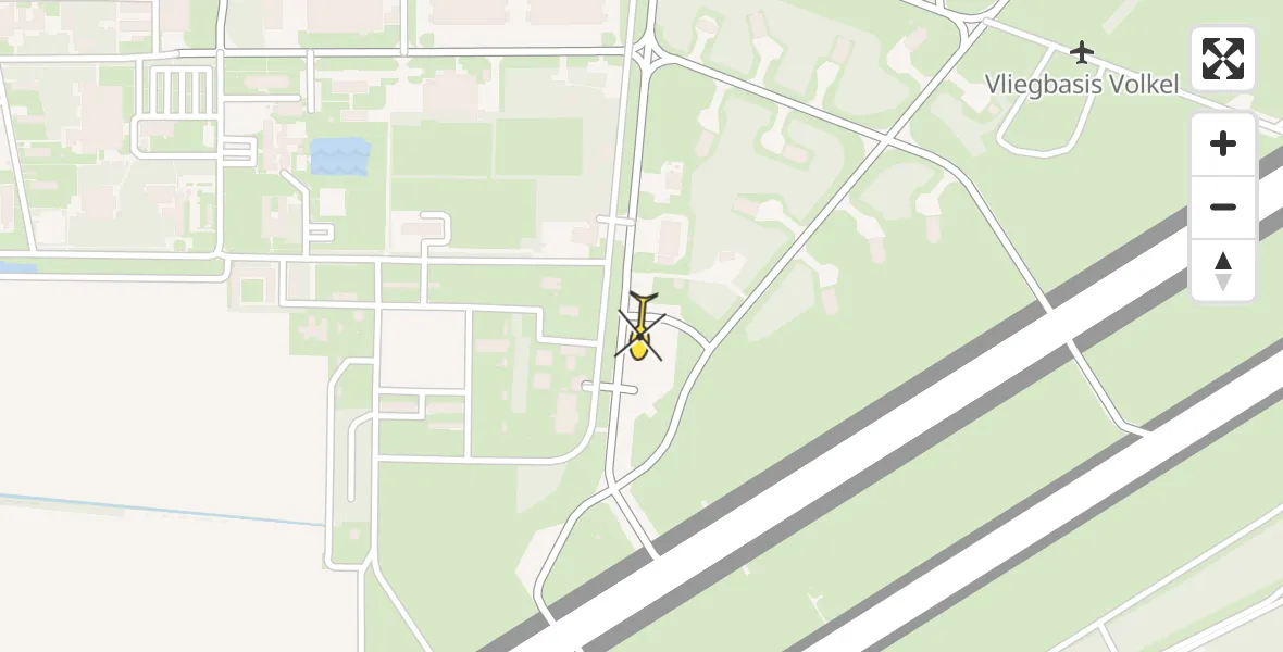 Routekaart van de vlucht: Lifeliner 3 naar Vliegbasis Volkel