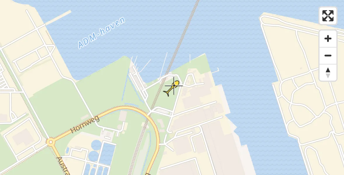 Routekaart van de vlucht: Lifeliner 1 naar Amsterdam Heliport