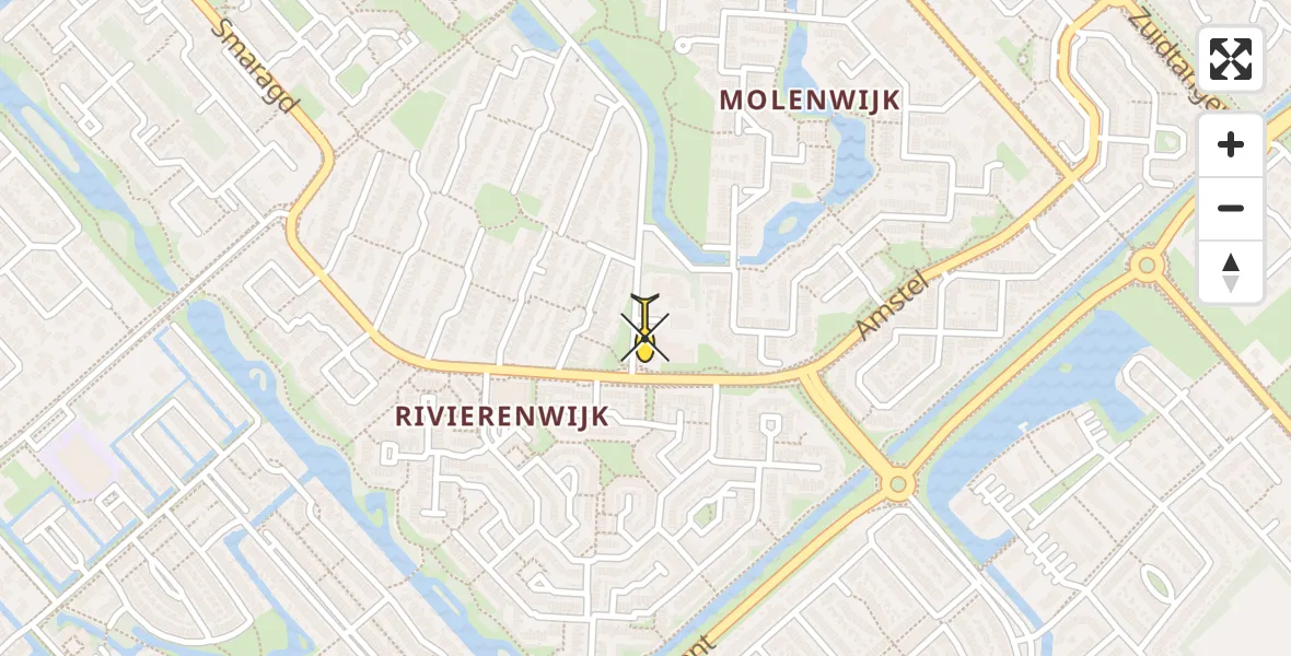 Routekaart van de vlucht: Lifeliner 1 naar Heerhugowaard