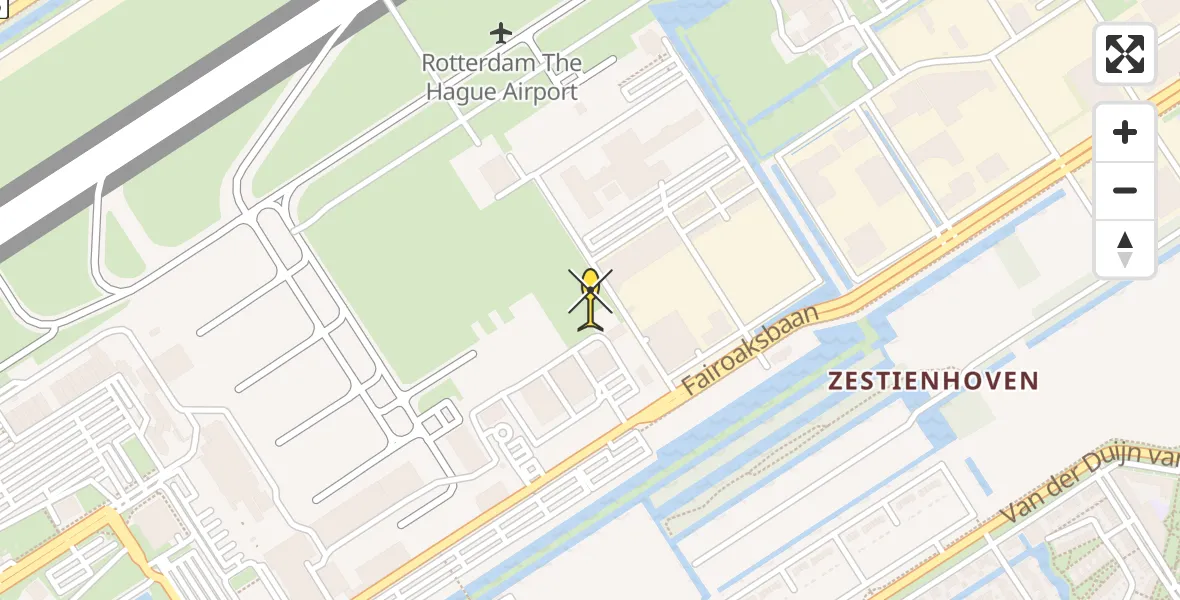 Routekaart van de vlucht: Lifeliner 2 naar Rotterdam The Hague Airport