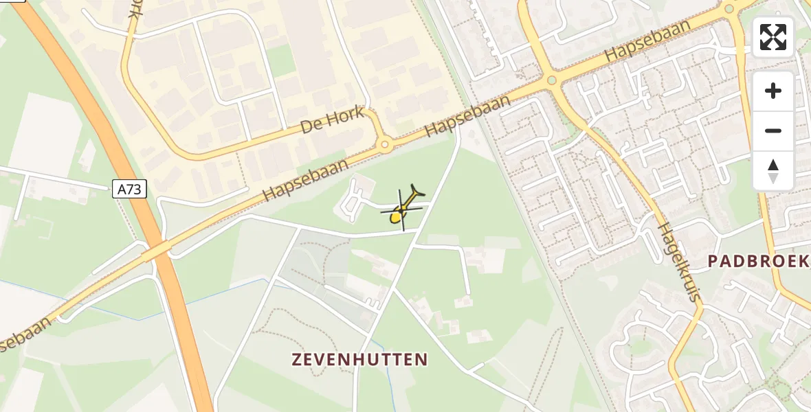 Routekaart van de vlucht: Lifeliner 3 naar Cuijk